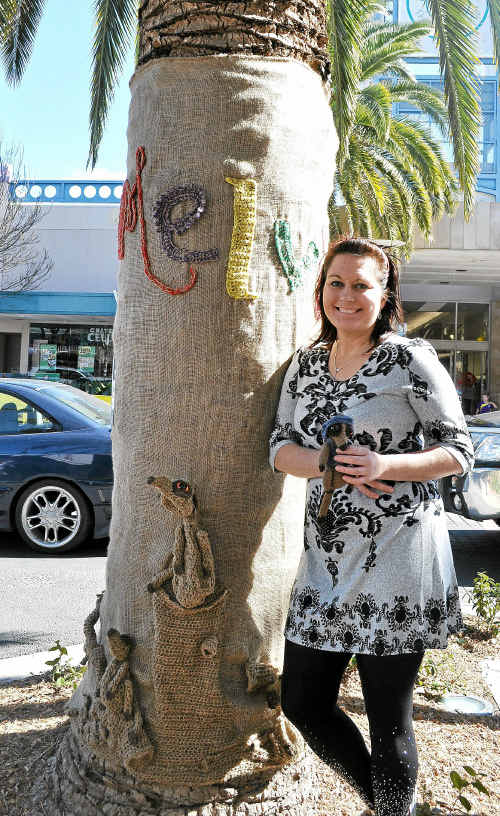 Jessica Thompson with her winning tree jumper in Palmerin St. Jessica Thompson with her winning tree jumper in Palmerin St.